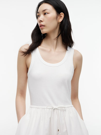 Tommy Hilfiger Embroidered Eyelet Mixed-Media Dress