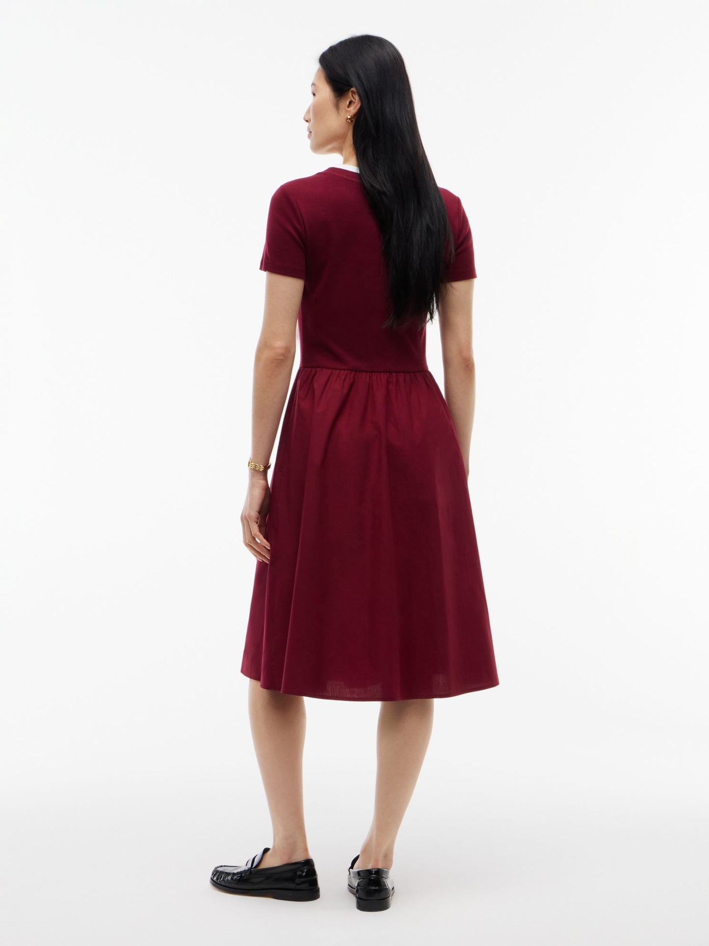 Tommy Hilfiger Mixed-Media T-Shirt Midi Dress