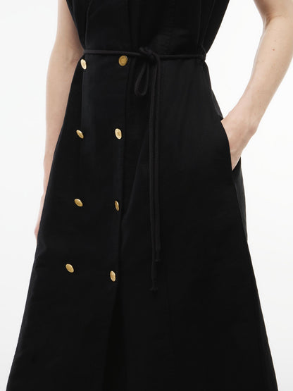 Tommy Hilfiger Nautical Cotton-Linen Blend Midi Dress
