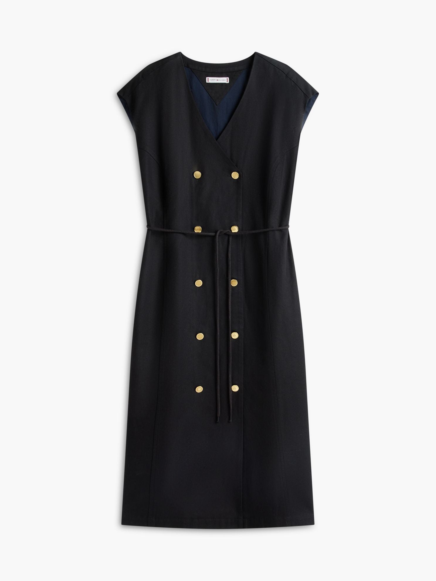 Tommy Hilfiger Nautical Cotton-Linen Blend Midi Dress