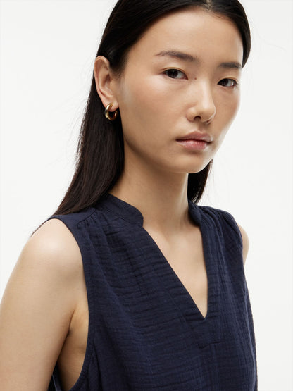 Tommy Hilfiger Tiered Cotton Gauze Mini Dress