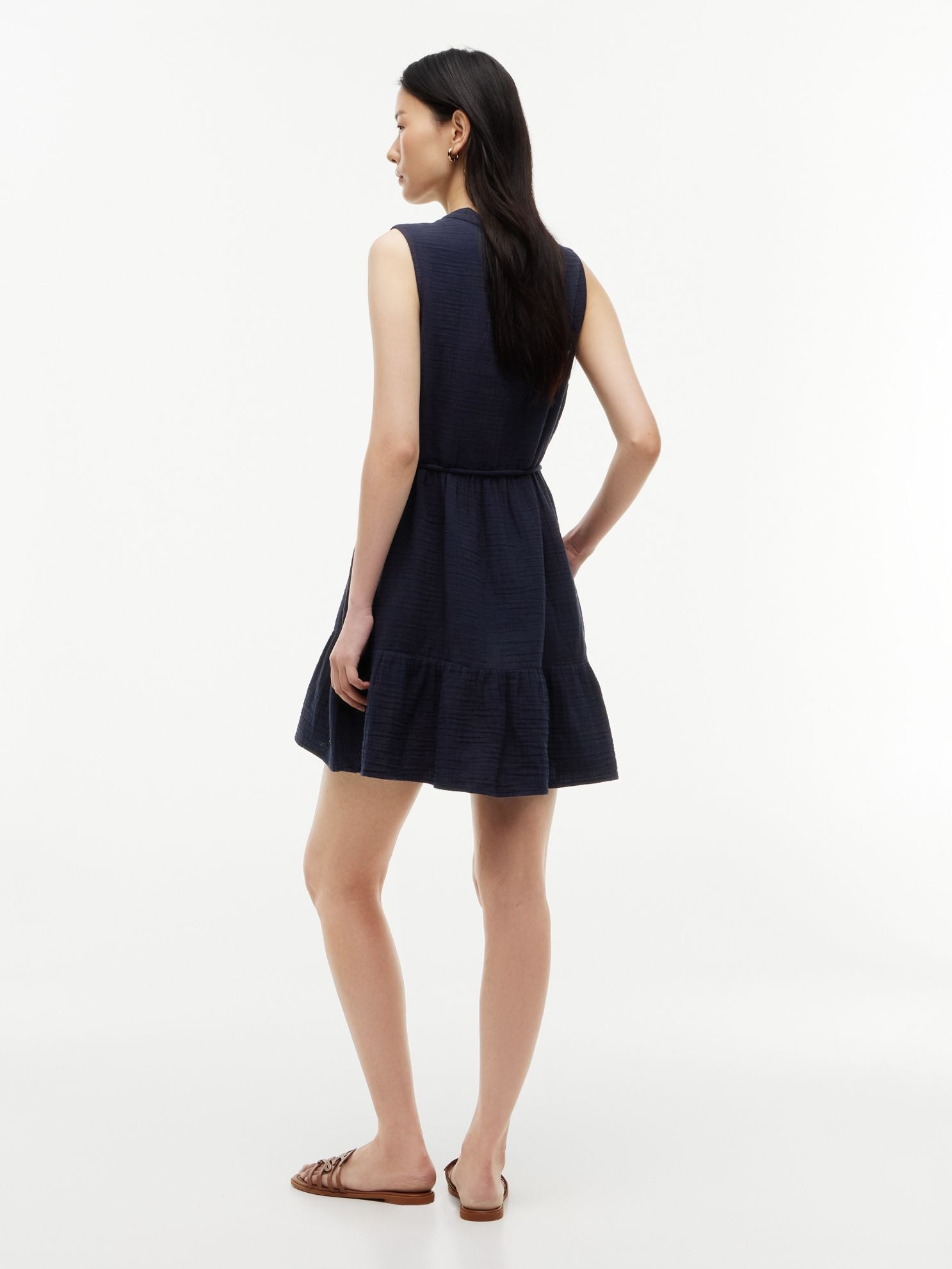 Tommy Hilfiger Tiered Cotton Gauze Mini Dress
