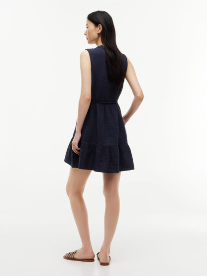 Tommy Hilfiger Tiered Cotton Gauze Mini Dress