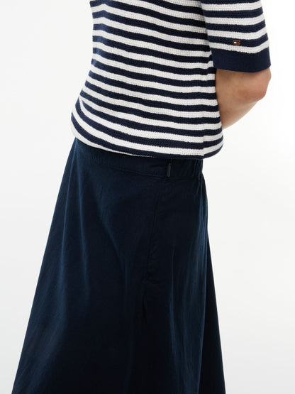 Tommy Hilfiger Linen-Blend Midi Skirt