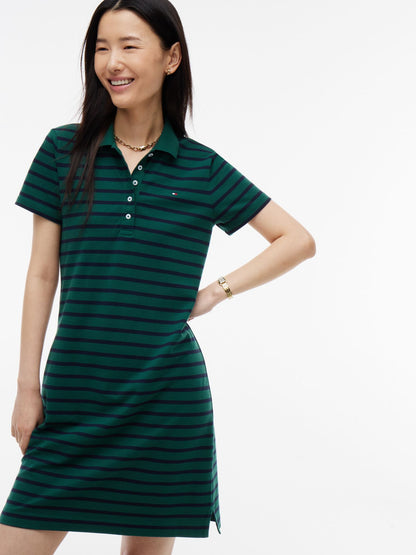 Tommy Hilfiger Striped Stretch Pique Polo Dress