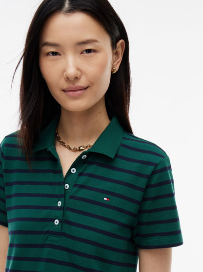 Tommy Hilfiger Striped Stretch Pique Polo Dress