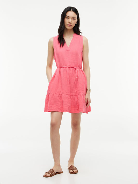 Tommy Hilfiger Tiered Cotton Gauze Mini Dress
