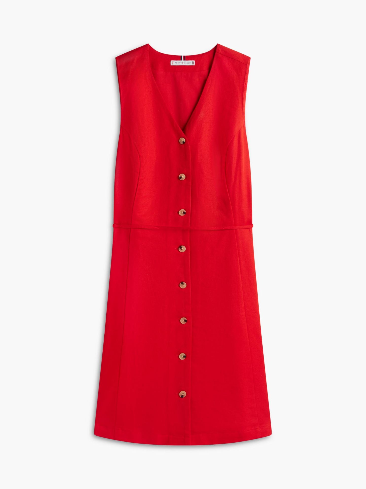 Tommy Hilfiger Sleeveless Cotton-Linen Blend Mini Dress