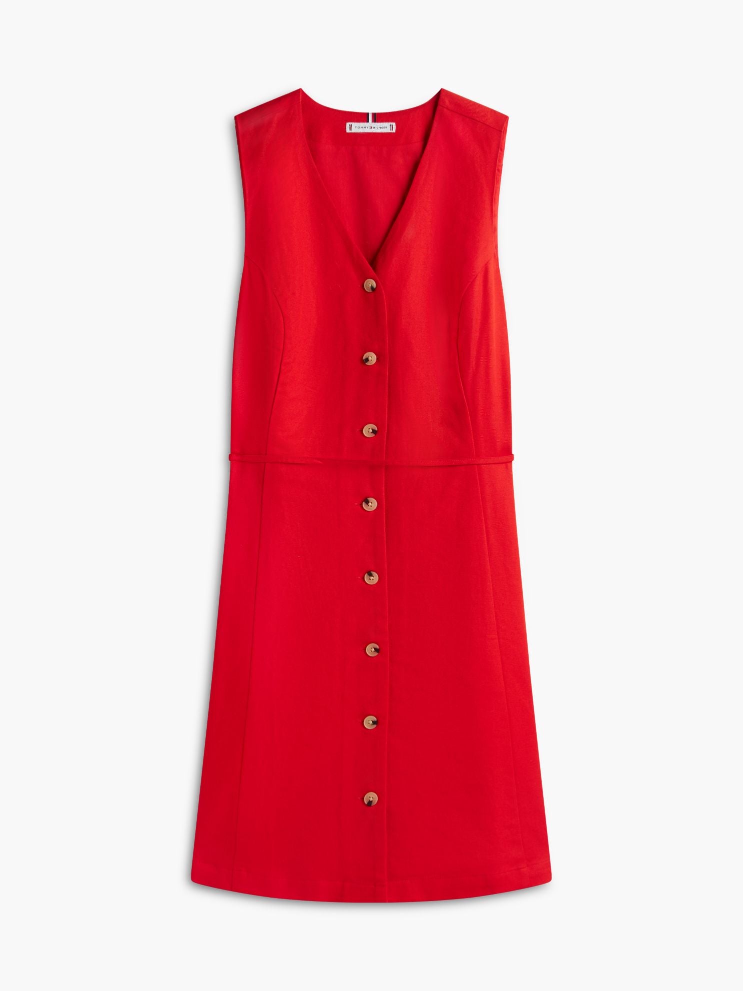 Tommy Hilfiger Sleeveless Cotton-Linen Blend Mini Dress