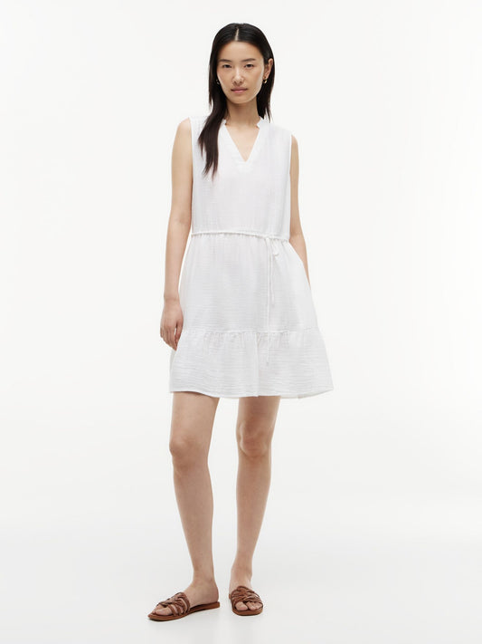 Tommy Hilfiger Tiered Cotton Gauze Mini Dress