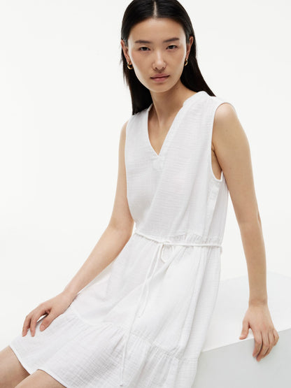 Tommy Hilfiger Tiered Cotton Gauze Mini Dress