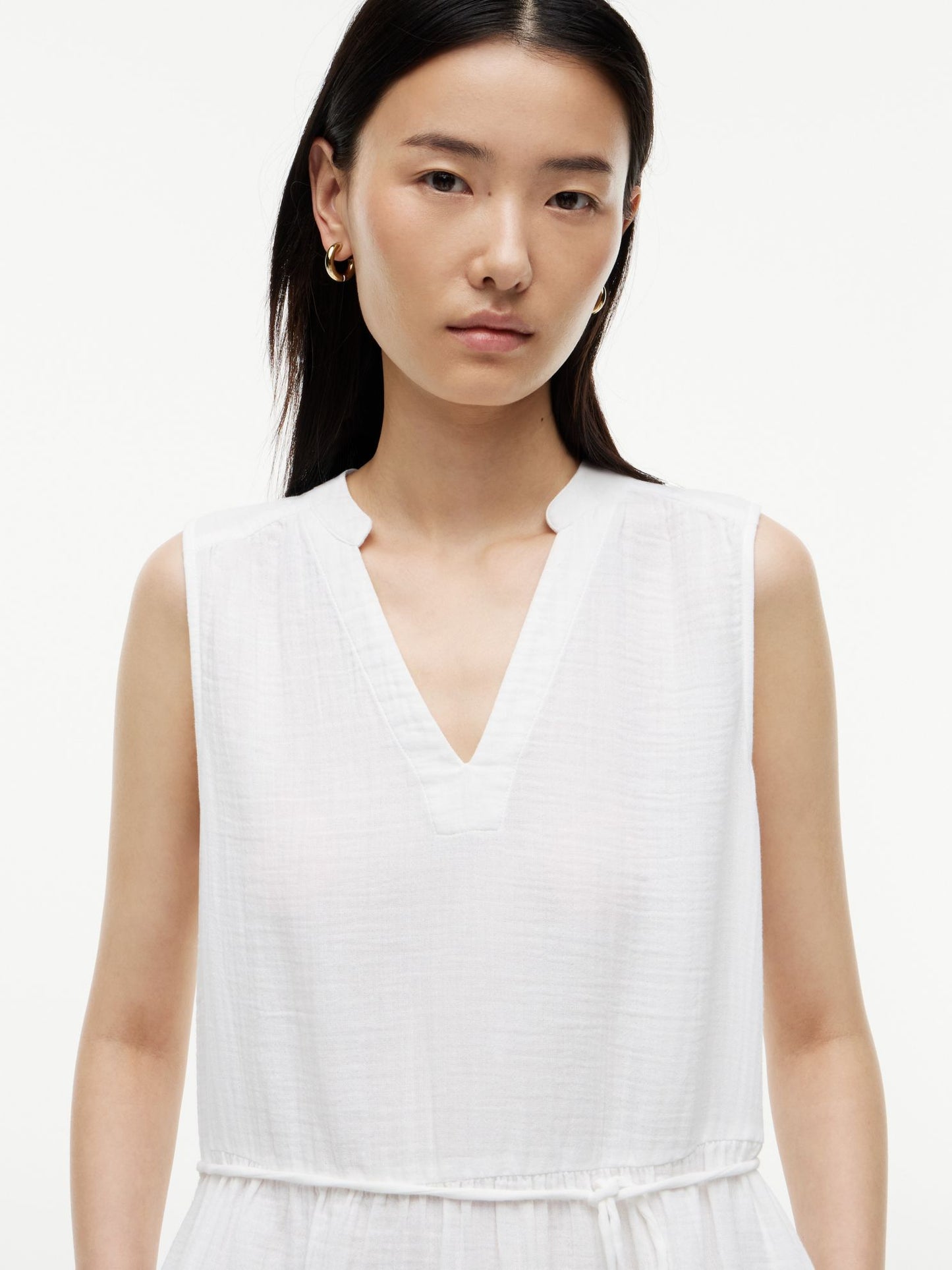Tommy Hilfiger Tiered Cotton Gauze Mini Dress