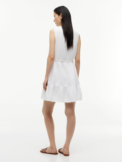 Tommy Hilfiger Tiered Cotton Gauze Mini Dress
