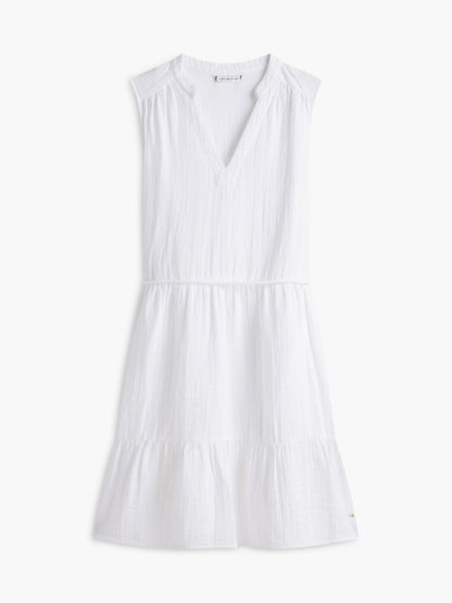 Tommy Hilfiger Tiered Cotton Gauze Mini Dress