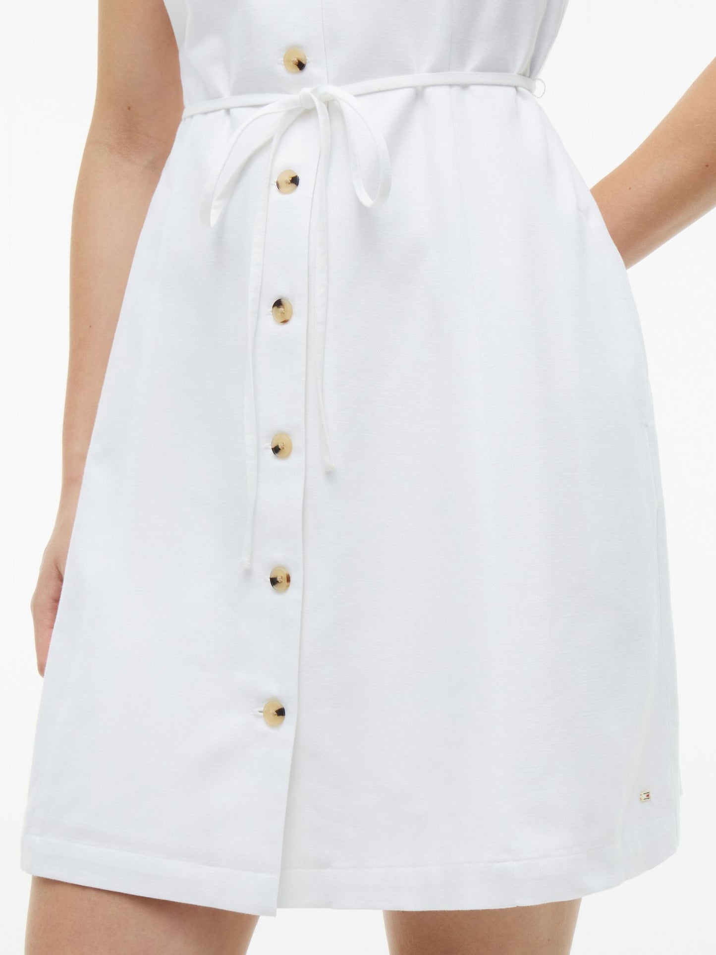 Tommy Hilfiger Sleeveless Cotton-Linen Blend Mini Dress