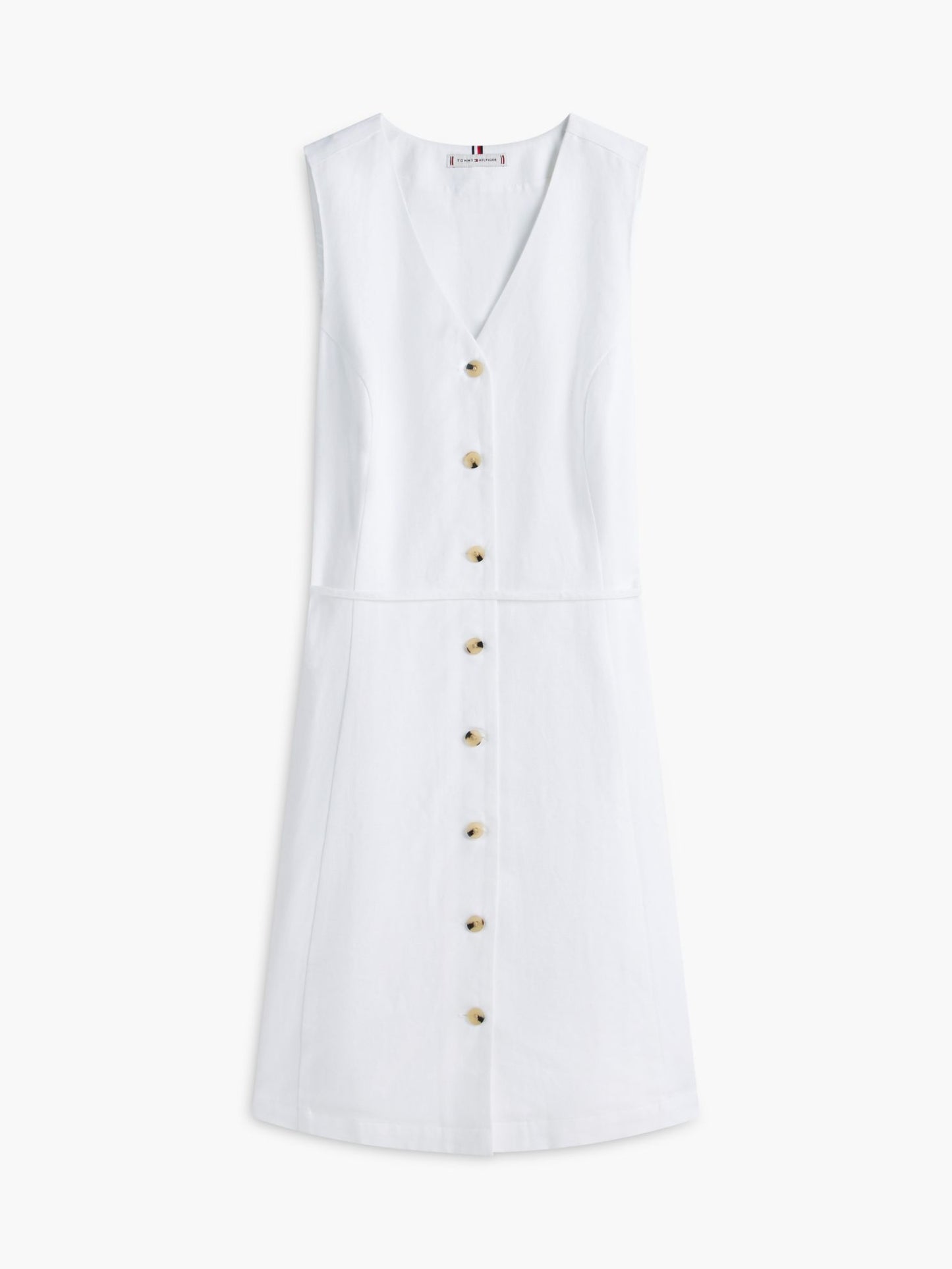 Tommy Hilfiger Sleeveless Cotton-Linen Blend Mini Dress
