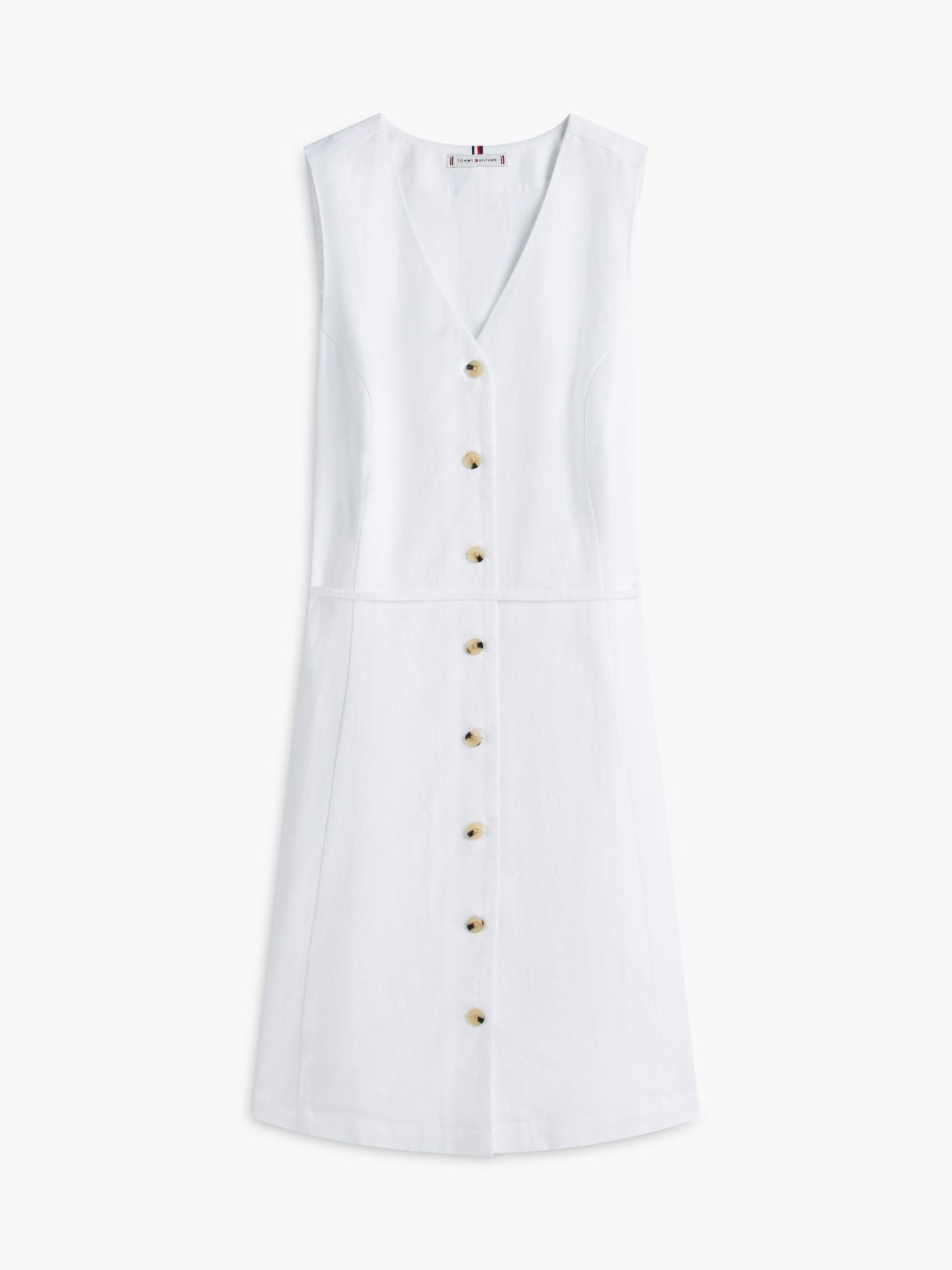 Tommy Hilfiger Sleeveless Cotton-Linen Blend Mini Dress