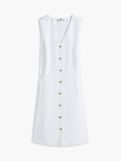 Tommy Hilfiger Sleeveless Cotton-Linen Blend Mini Dress