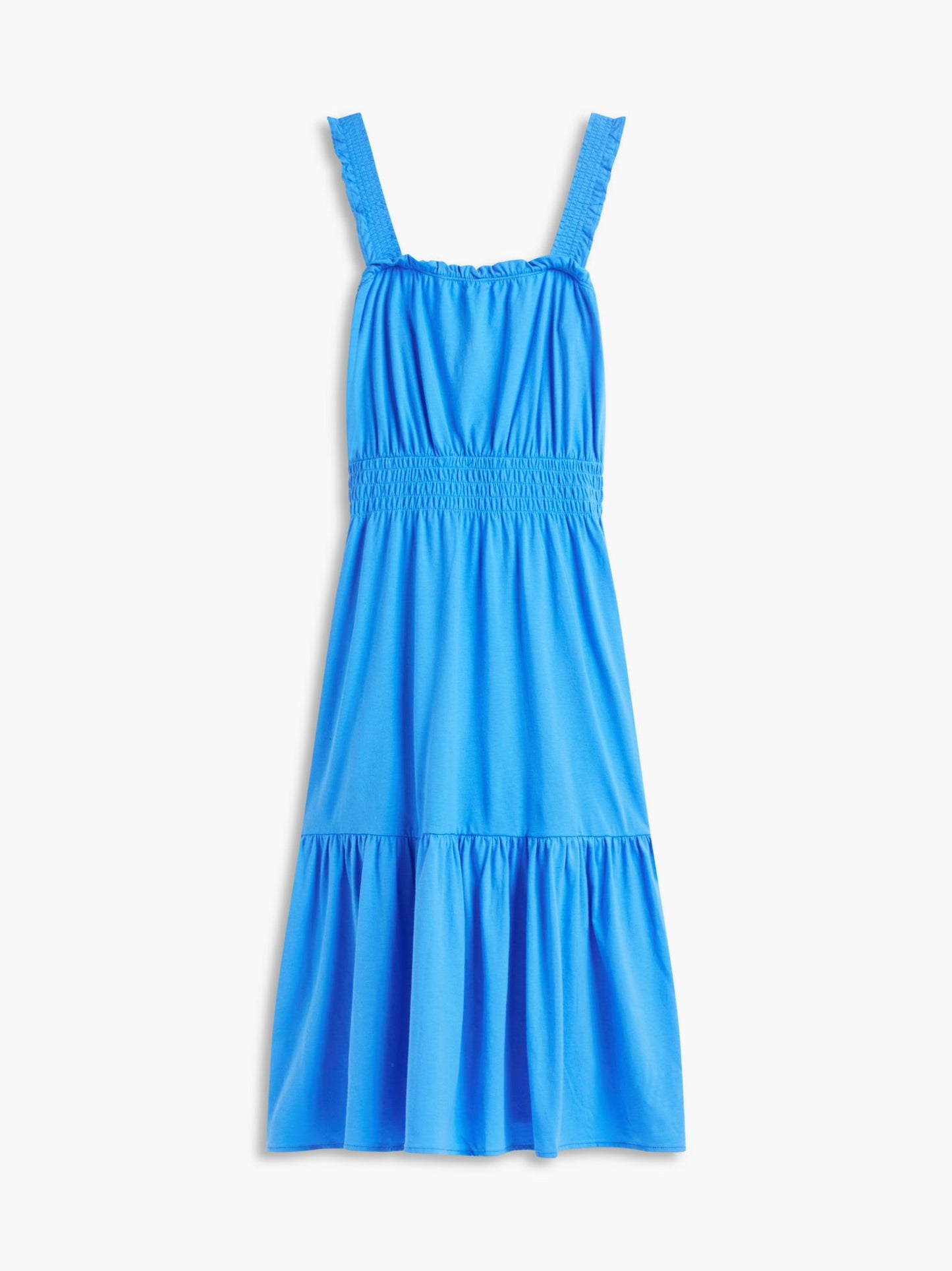 Tommy Hilfiger Ruffle-Trim Shirred Jersey Midi Dress