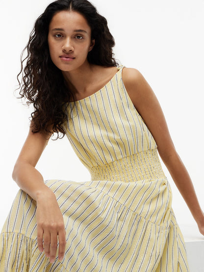 Tommy Hilfiger Tiered Seersucker Midi Dress
