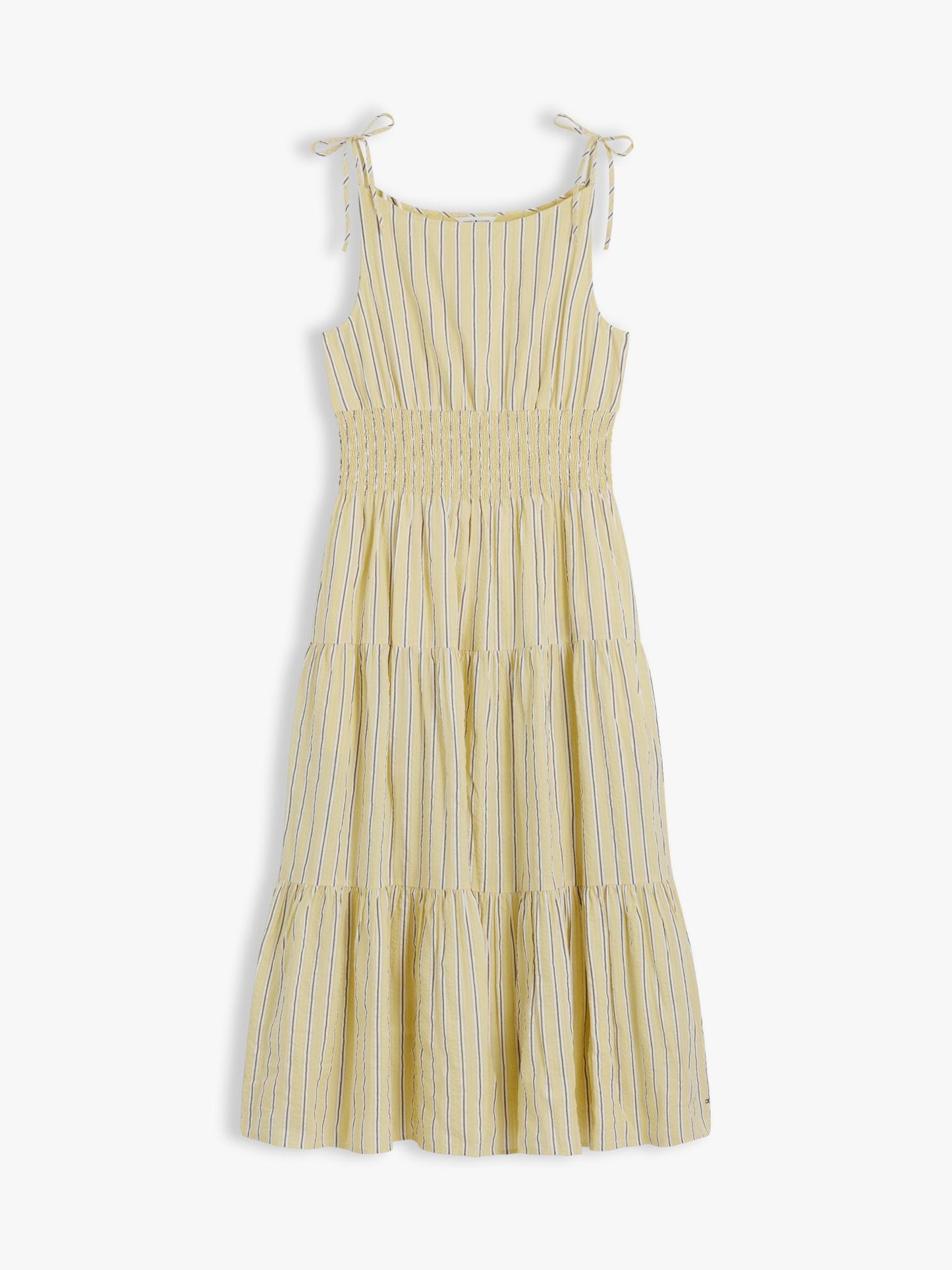 Tommy Hilfiger Tiered Seersucker Midi Dress