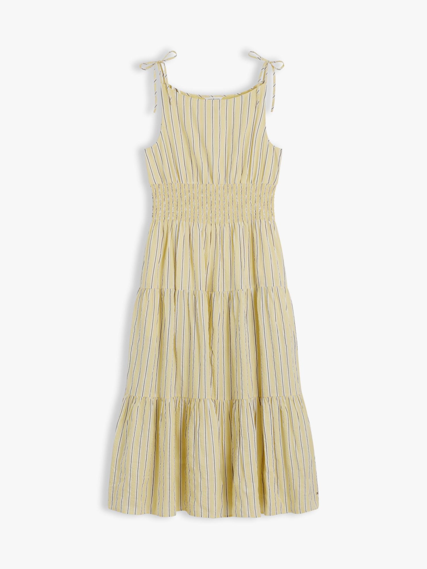 Tommy Hilfiger Tiered Seersucker Midi Dress