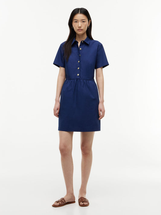 Tommy Hilfiger Short-Sleeve Gold-Button Dress