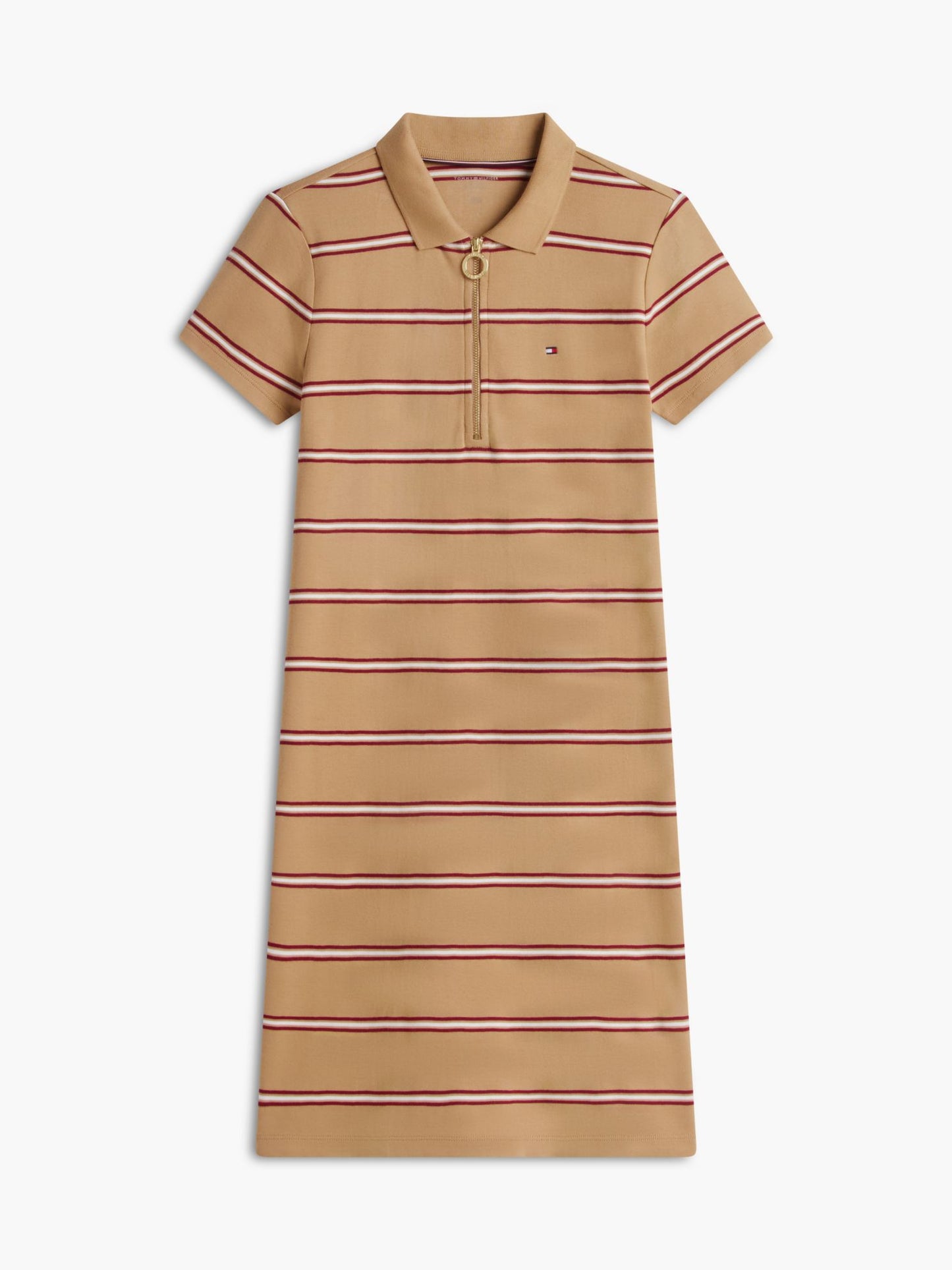 Tommy Hilfiger Striped Quarter-Zip Polo Dress