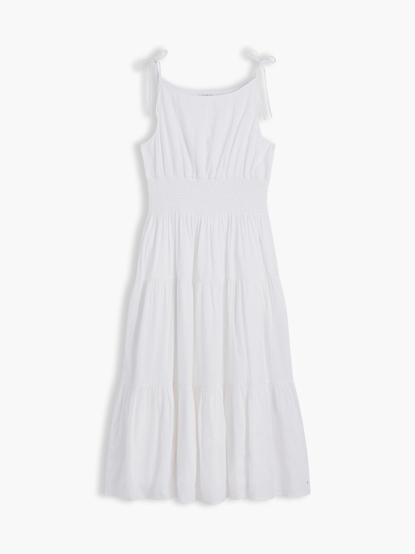 Tommy Hilfiger Tiered Seersucker Midi Dress