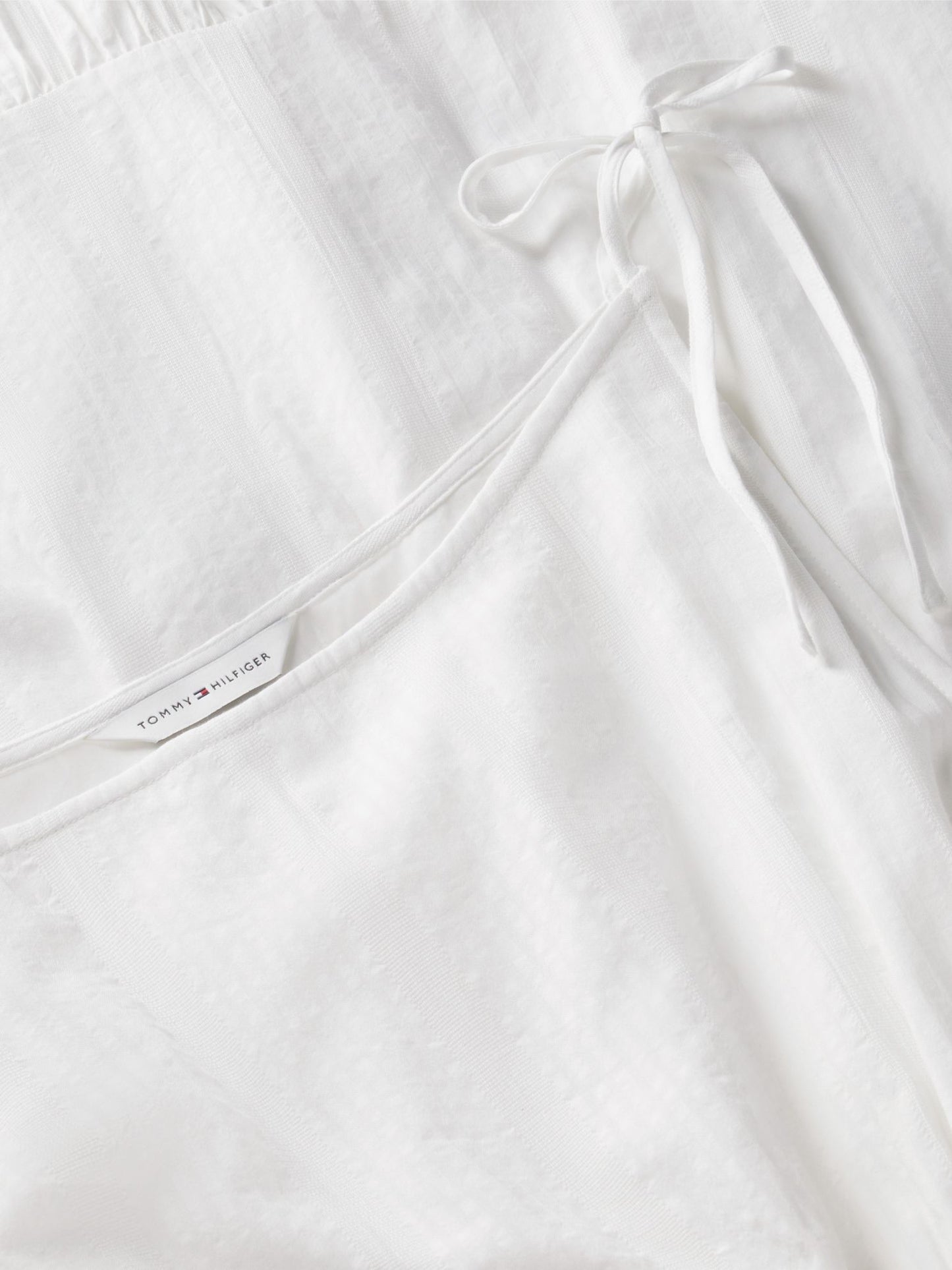 Tommy Hilfiger Tiered Seersucker Midi Dress