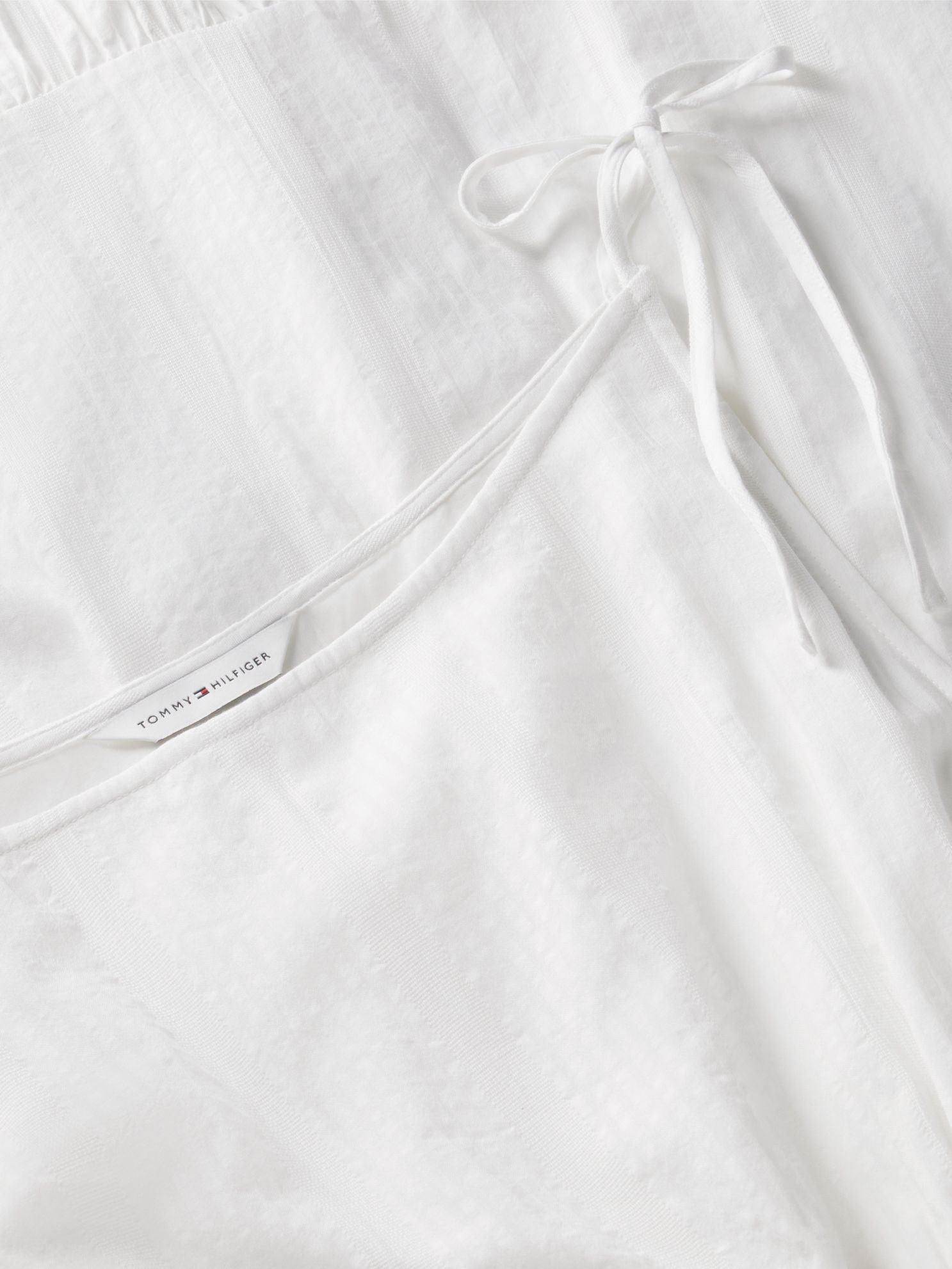 Tommy Hilfiger Tiered Seersucker Midi Dress