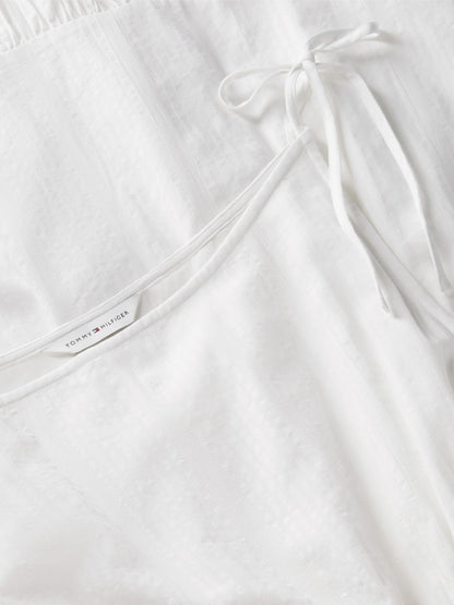 Tommy Hilfiger Tiered Seersucker Midi Dress