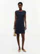 Navy Blue / Ivory Stripe