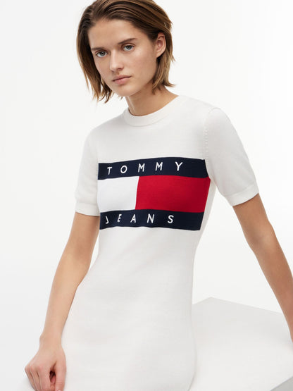 Tommy Hilfiger Tommy Jeans Flag Logo Sweater Dress