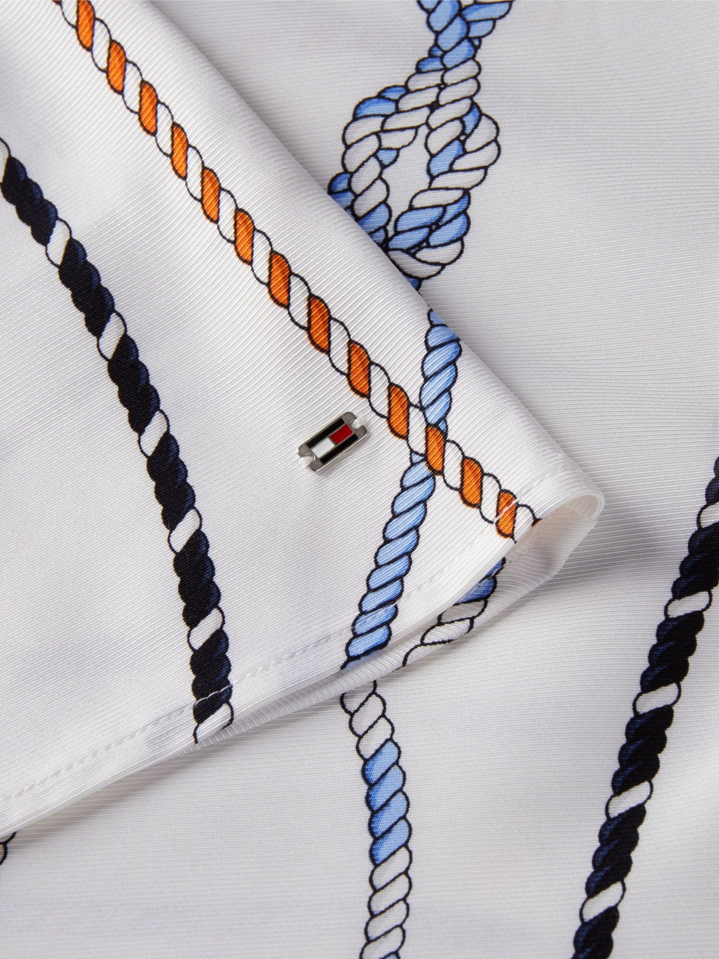 Tommy Hilfiger Rope Print Fluid Twill Midi Shirtdress
