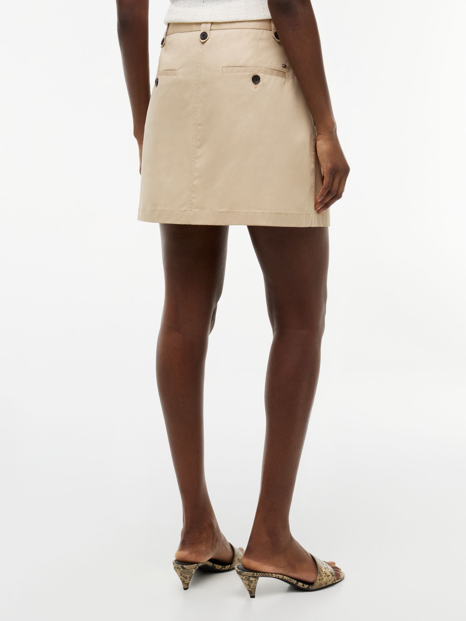 Tommy Hilfiger Pleated Stretch Chino Mini Skirt