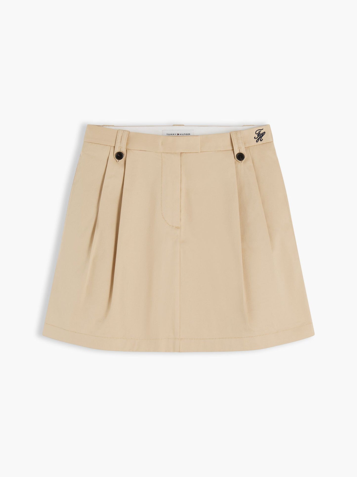 Tommy Hilfiger Pleated Stretch Chino Mini Skirt