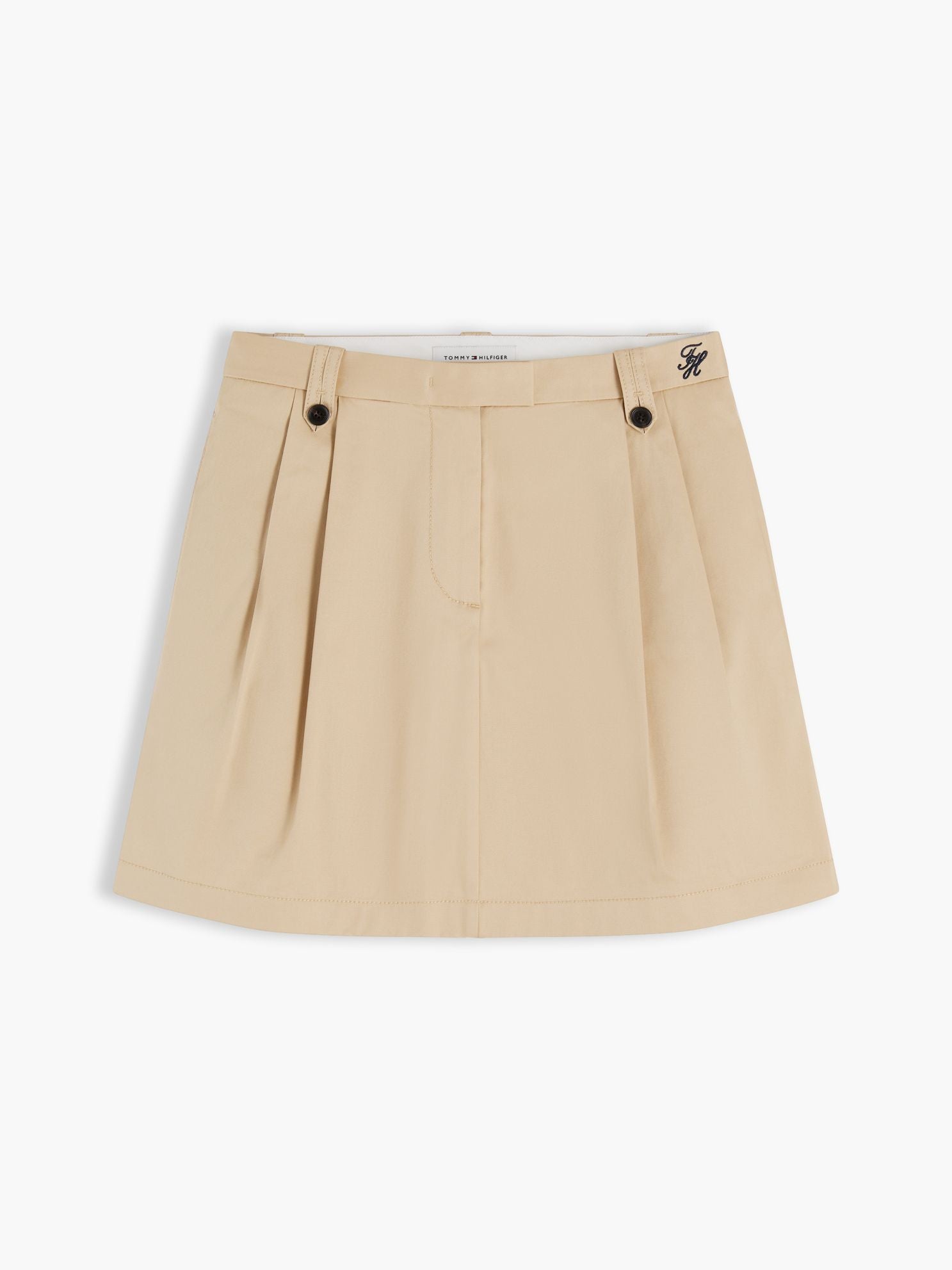 Tommy Hilfiger Pleated Stretch Chino Mini Skirt