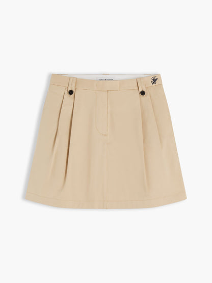 Tommy Hilfiger Pleated Stretch Chino Mini Skirt