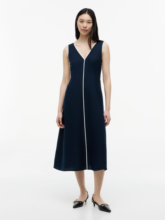 Tommy Hilfiger Nautical Linen-Blend Midi Dress