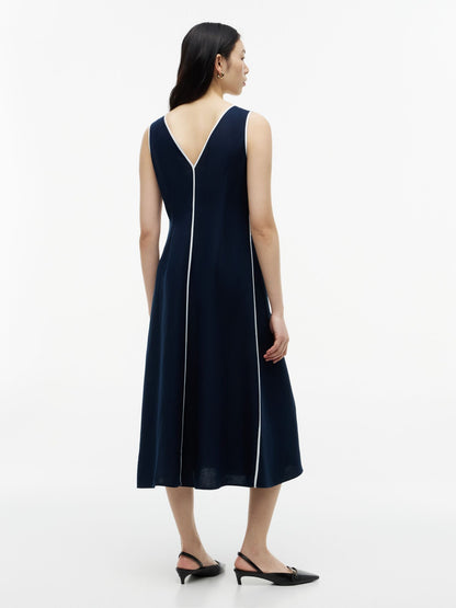 Tommy Hilfiger Nautical Linen-Blend Midi Dress