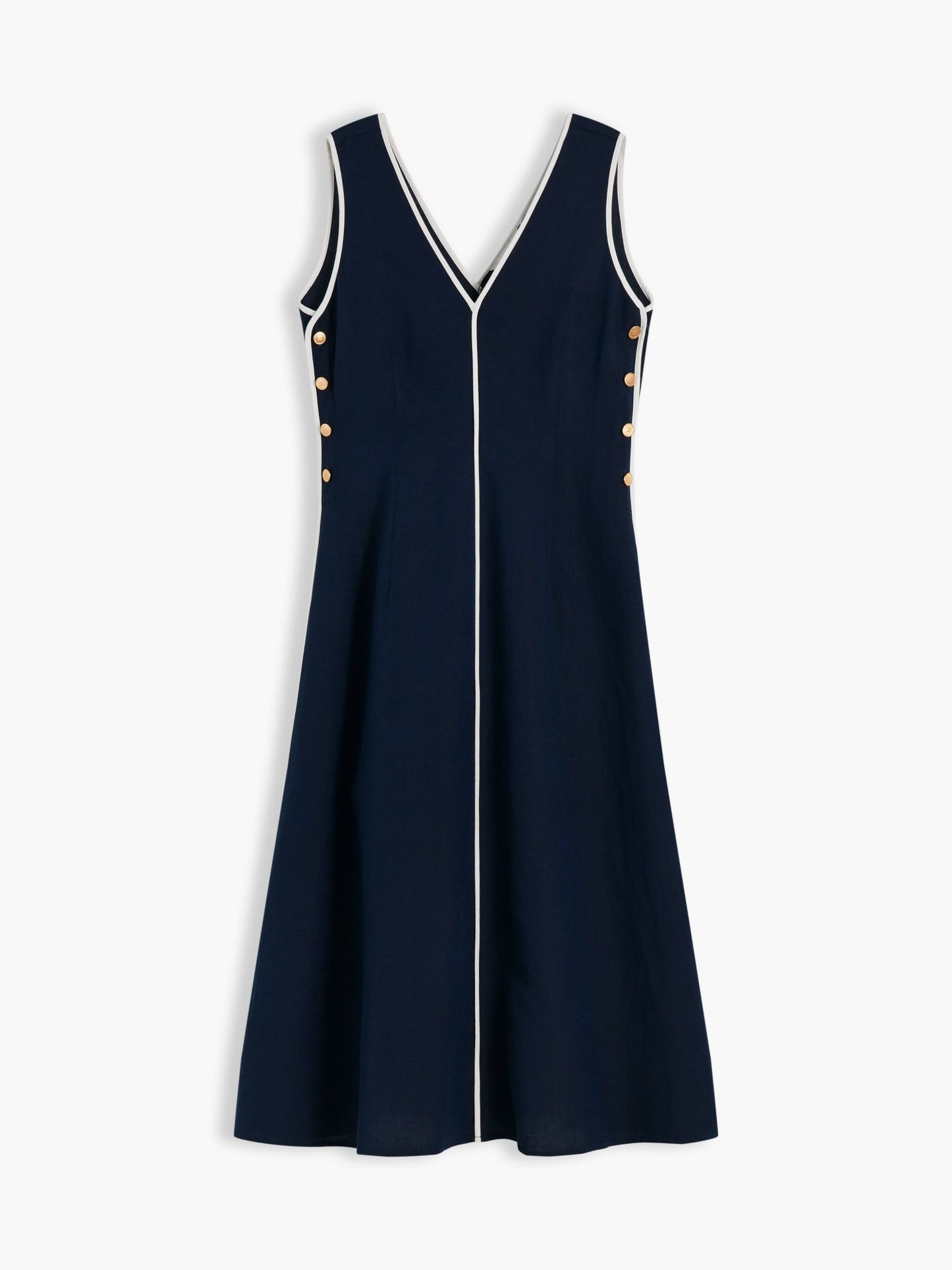 Tommy Hilfiger Nautical Linen-Blend Midi Dress