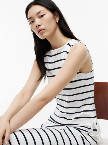 Tommy Hilfiger Sleeveless Side-Tie Boatneck Midi Dress