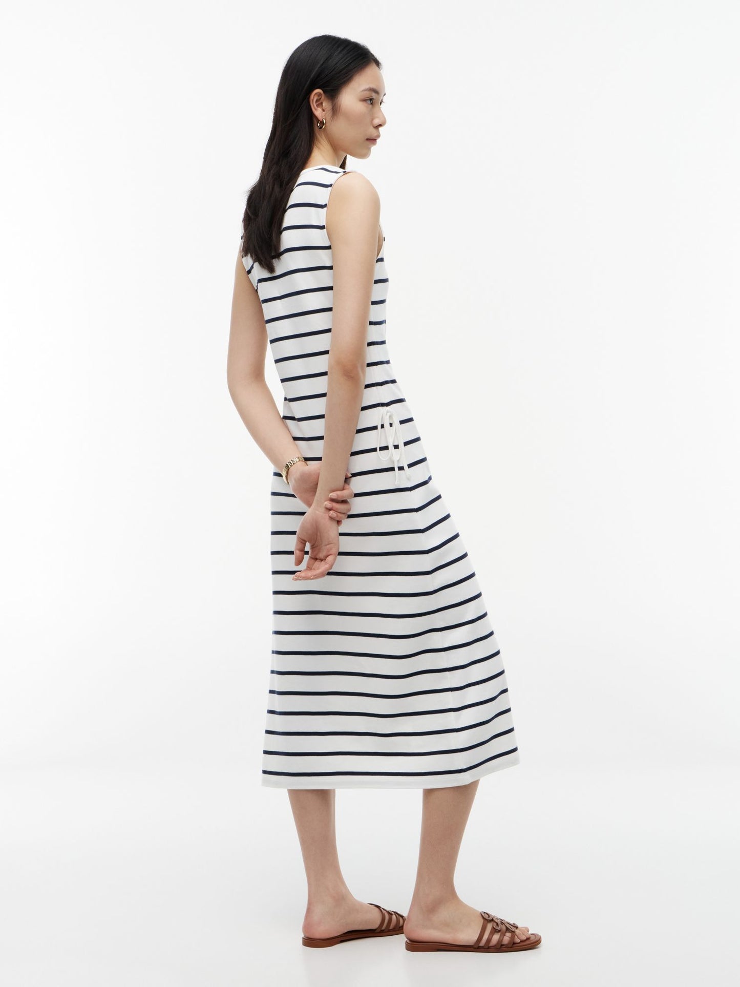 Tommy Hilfiger Sleeveless Side-Tie Boatneck Midi Dress