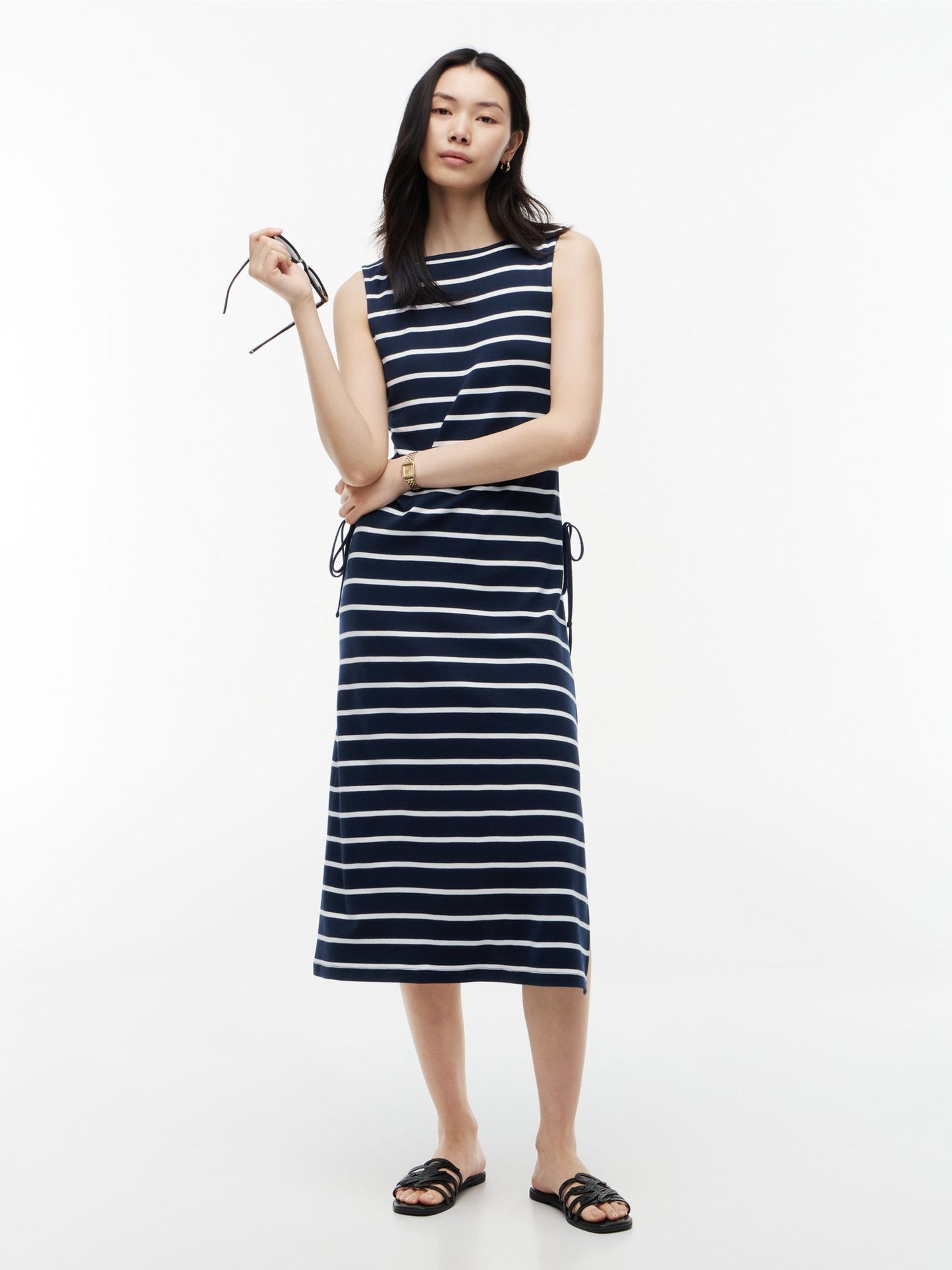 Tommy Hilfiger Sleeveless Side-Tie Boatneck Midi Dress