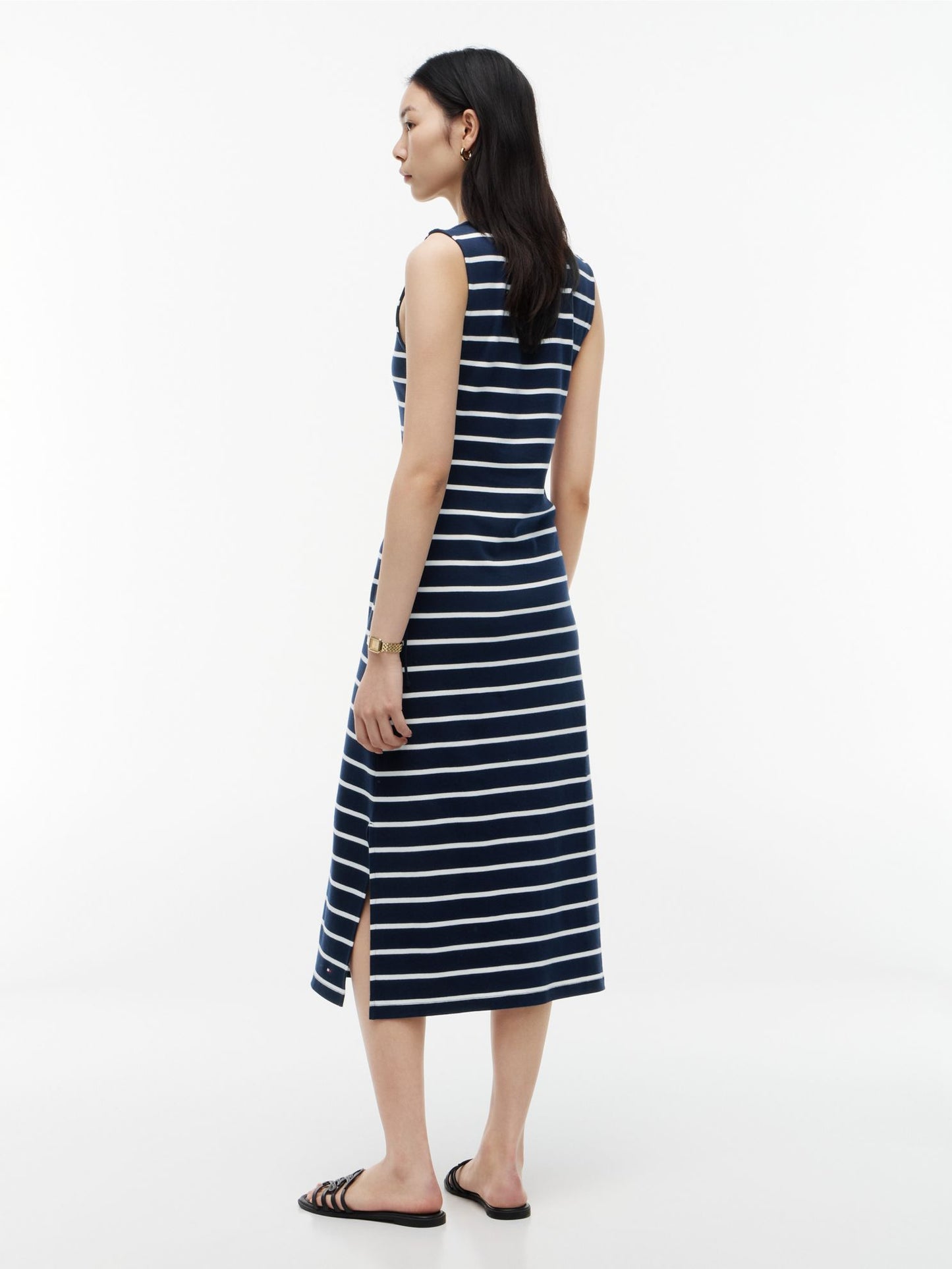 Tommy Hilfiger Sleeveless Side-Tie Boatneck Midi Dress