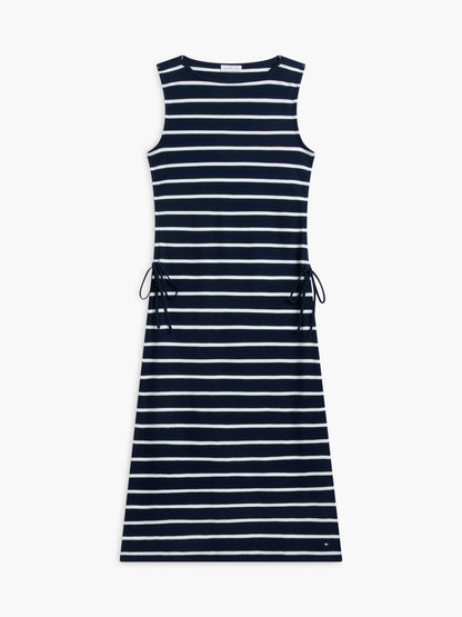 Tommy Hilfiger Sleeveless Side-Tie Boatneck Midi Dress