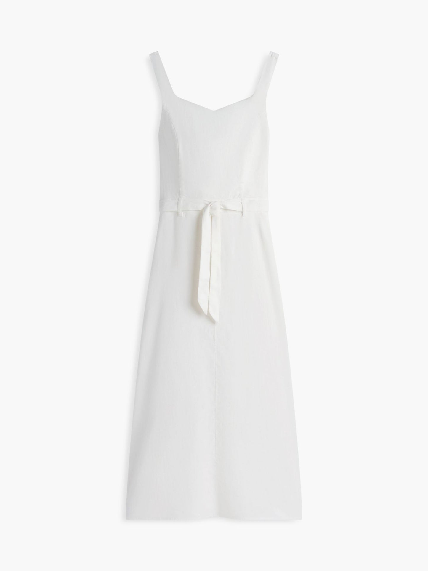 Tommy Hilfiger Belted Linen-Blend Midi Dress