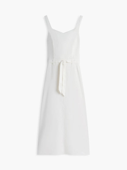 Tommy Hilfiger Belted Linen-Blend Midi Dress
