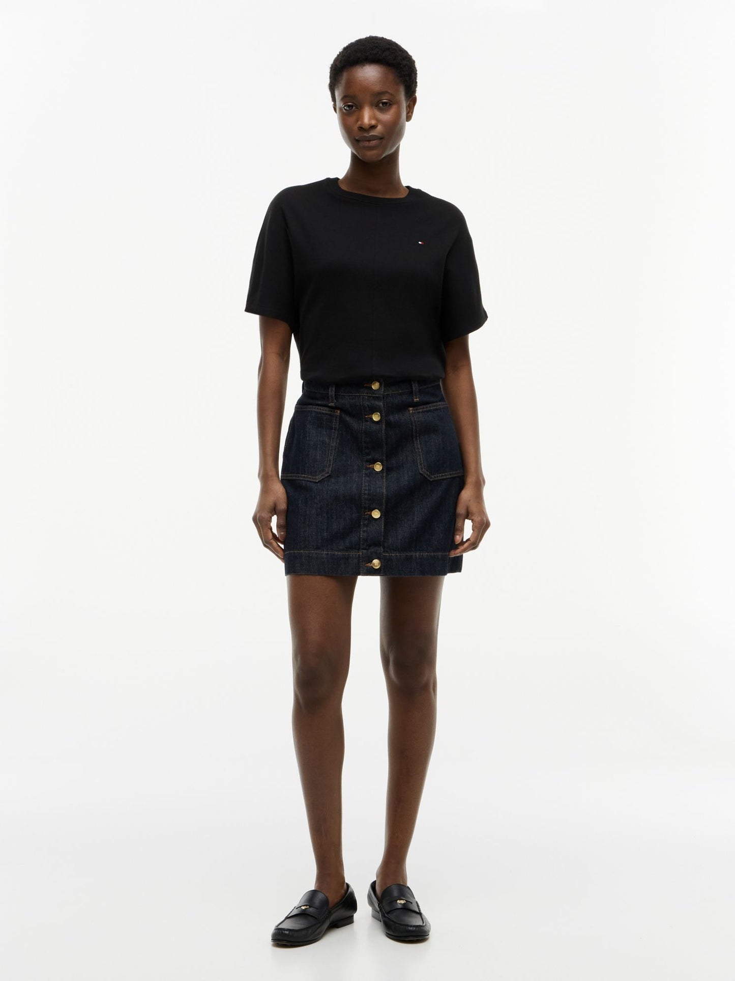 Tommy Hilfiger High-Rise Denim Mini Skirt